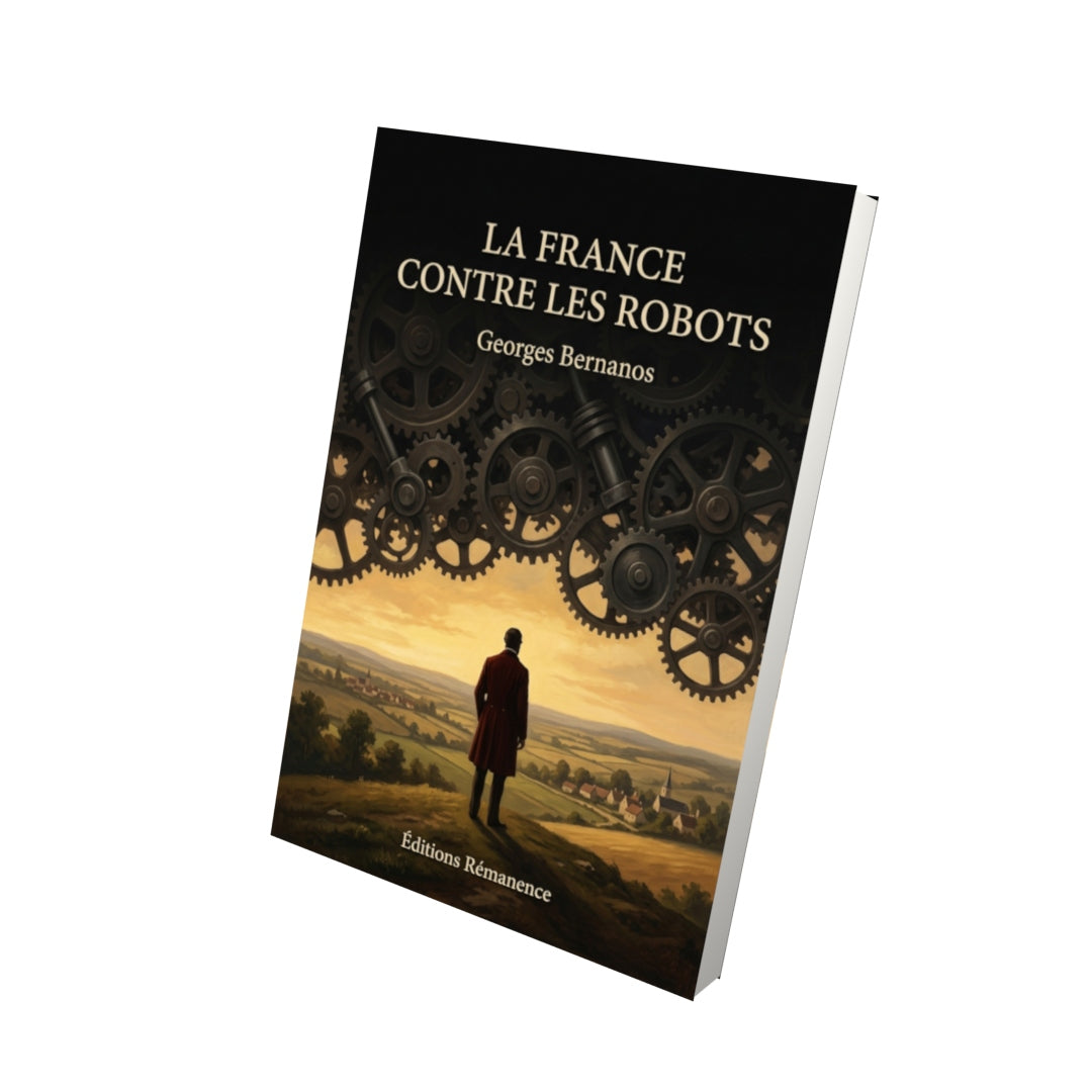 Livre La France contre les robots par Georges Bernanos - Vue 3D - Editions Remanence