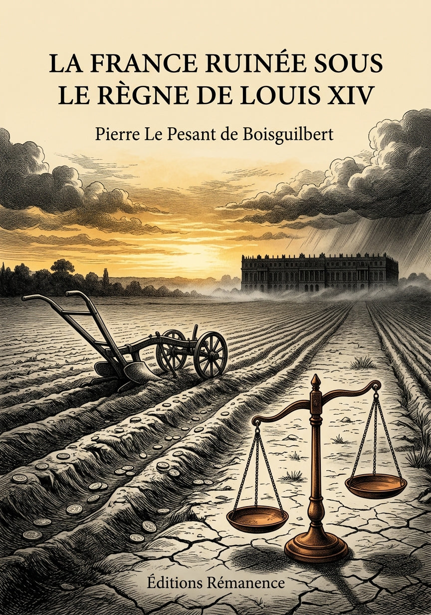 Livre La France ruinée sous le règne de Louis XIV par Pierre Le Pesant de Boisguilbert - Couverture - Editions Remanence