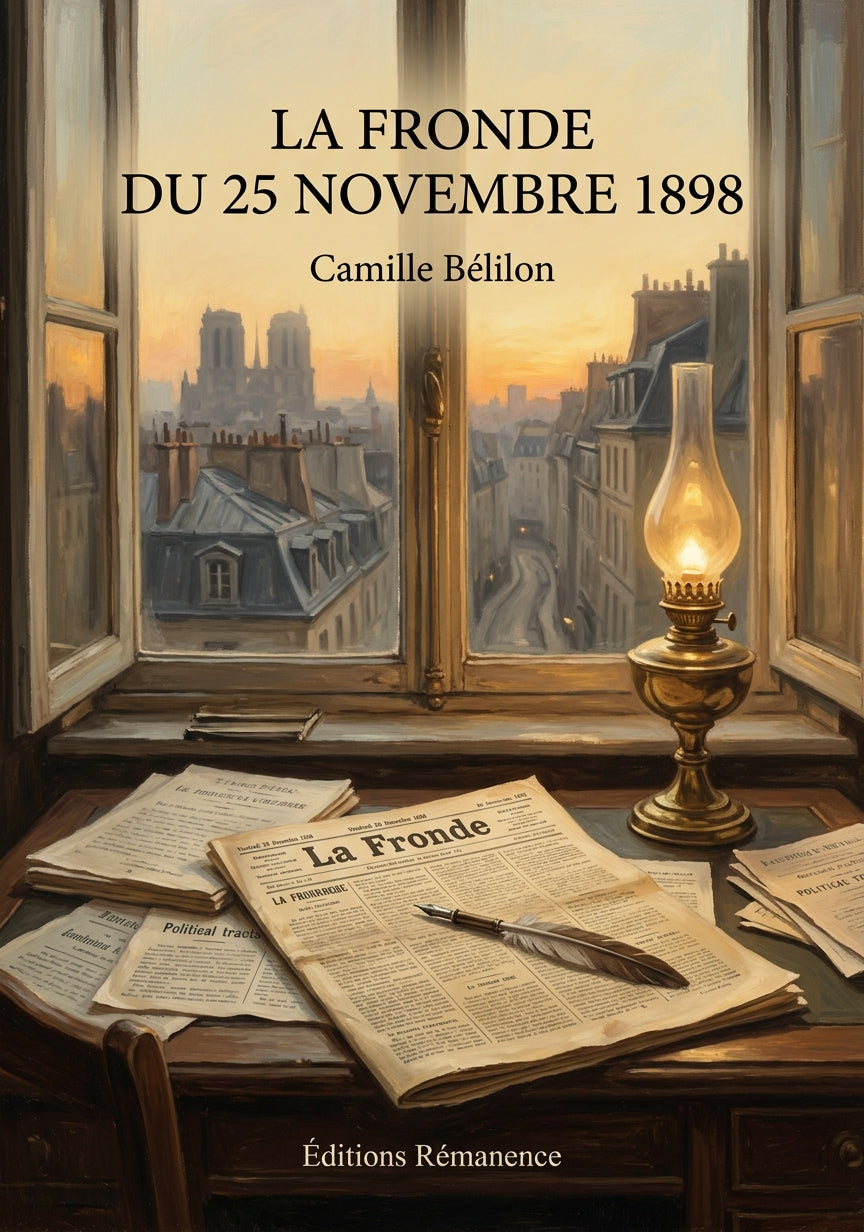 Livre La Fronde du 25 novembre 1898 par Camille Bélilon - Couverture - Editions Remanence