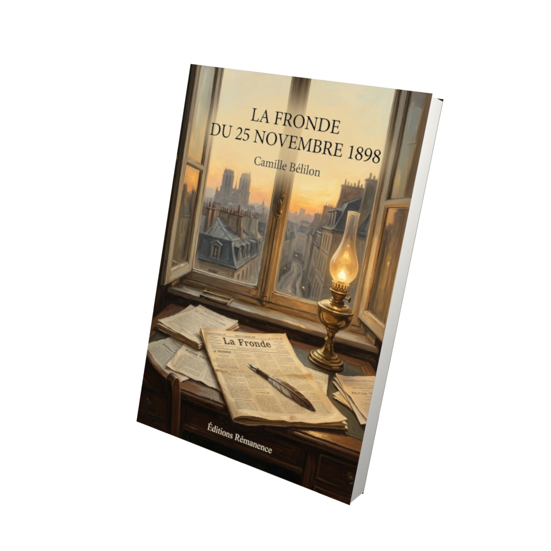 Livre La Fronde du 25 novembre 1898 par Camille Bélilon - Vue 3D - Editions Remanence