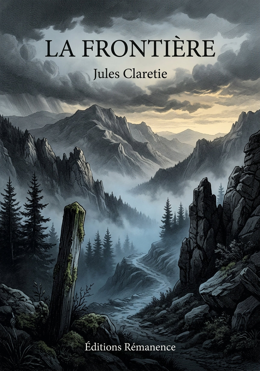 Livre La Frontière par Jules Claretie - Couverture - Editions Remanence