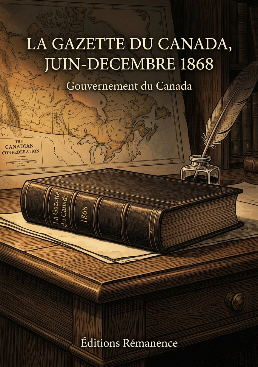 Livre La Gazette du Canada, juin-decembre 1868 par Gouvernement du Canada - Couverture - Editions Remanence