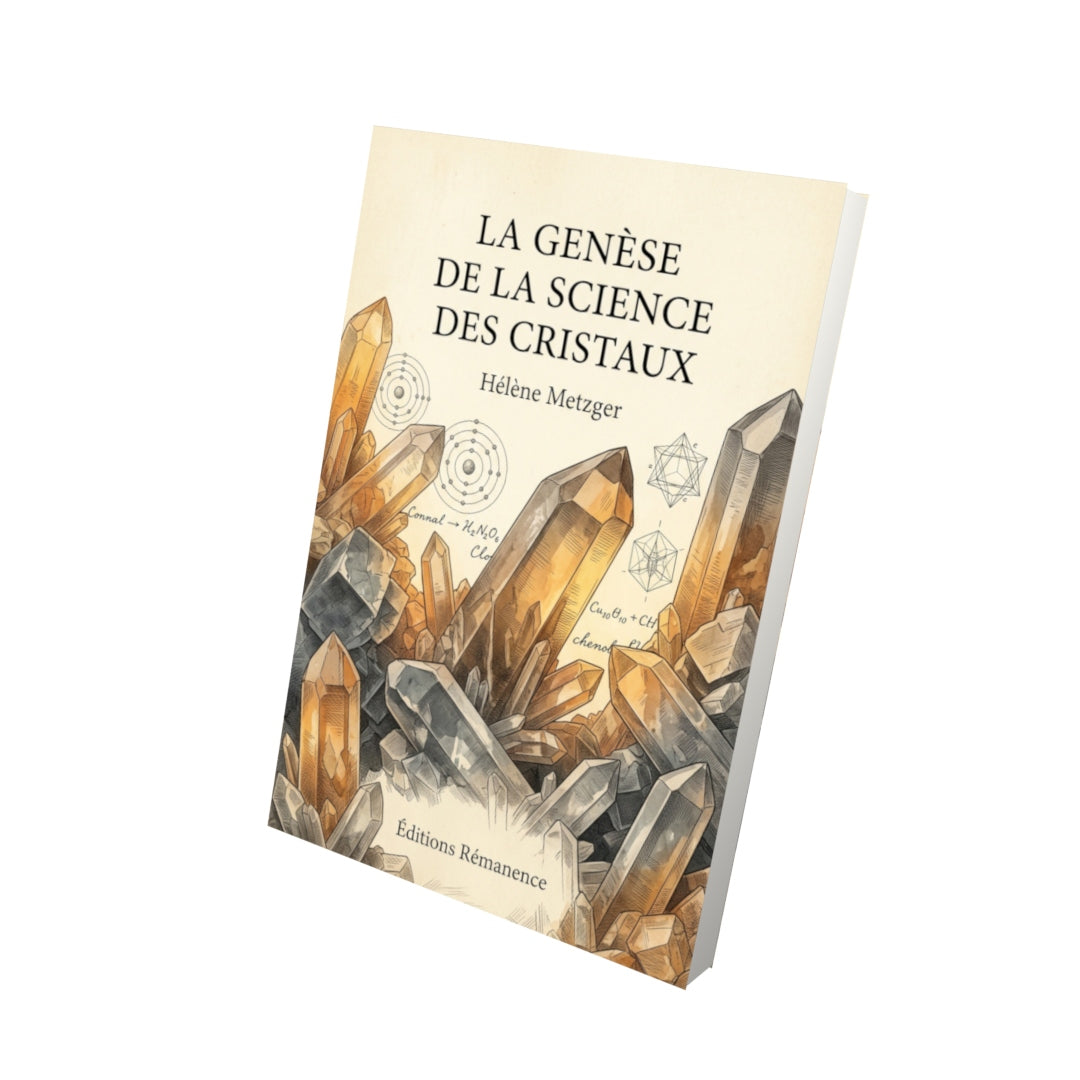 Livre La genèse de la science des cristaux par Hélène Metzger - Vue 3D - Editions Remanence