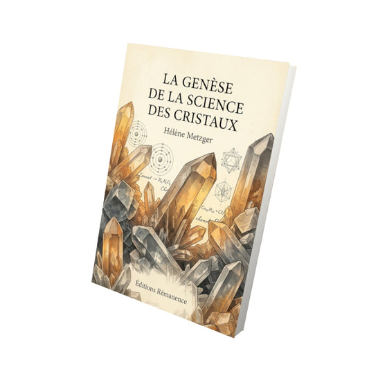 Livre La genèse de la science des cristaux par Hélène Metzger - Vue 3D - Editions Remanence