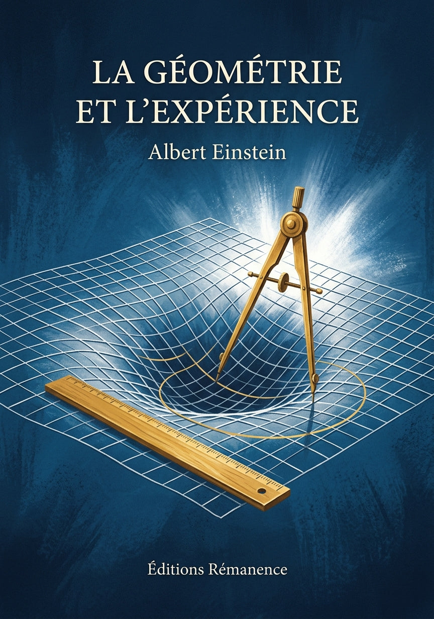 Livre La Géométrie et l’Expérience par Albert Einstein - Couverture - Editions Remanence