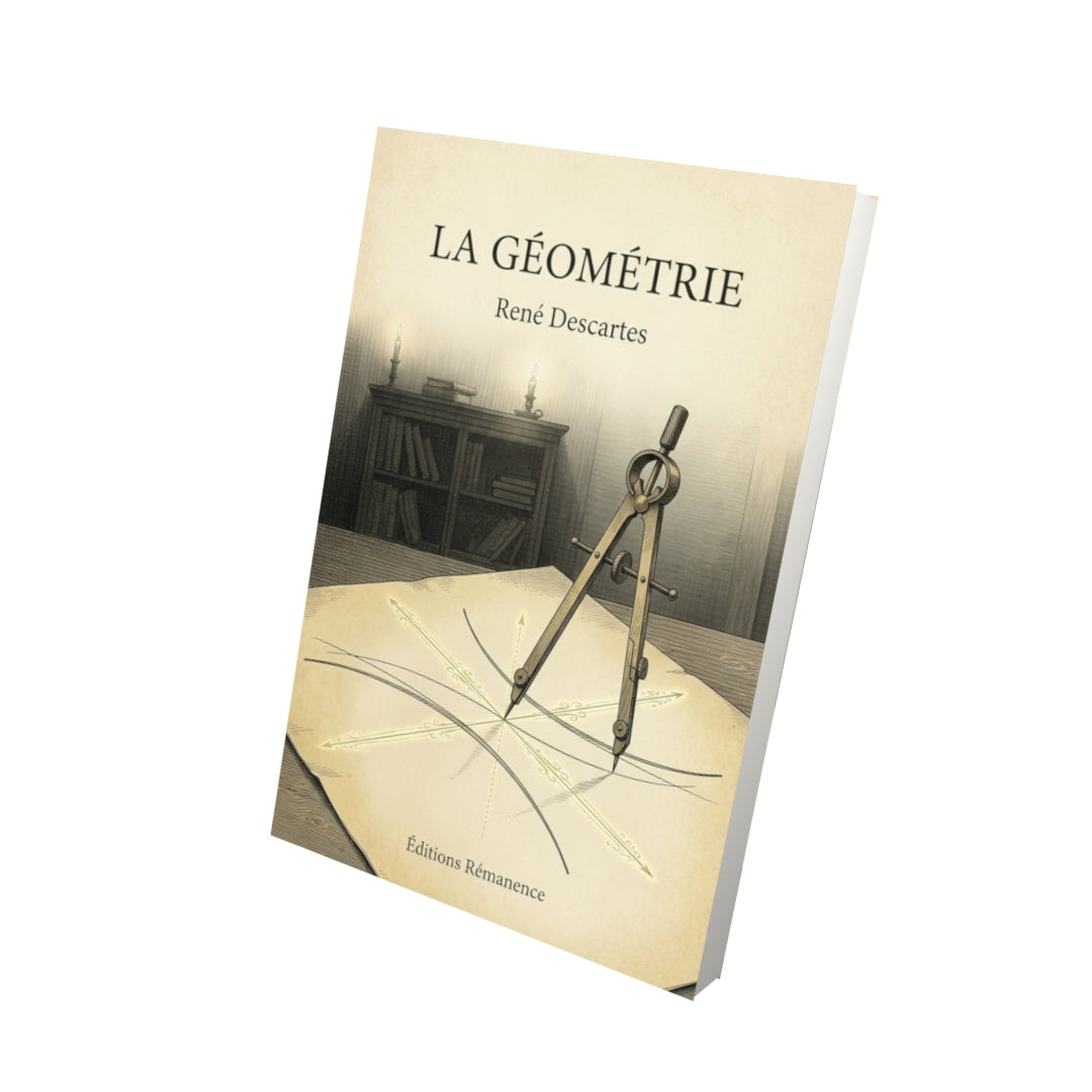 Livre La géométrie - René Descartes - Vue 3D - Editions Remanence