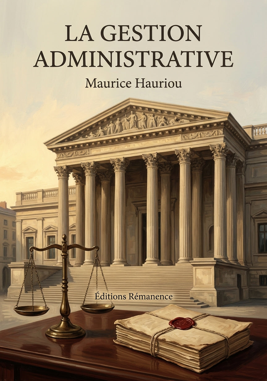 Livre La gestion administrative par Maurice Hauriou - Couverture - Editions Remanence
