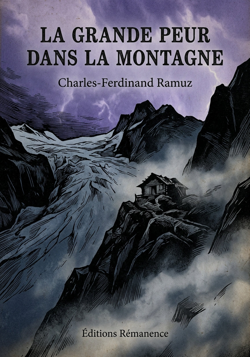 Livre La grande peur dans la montagne par Charles-Ferdinand Ramuz - Couverture - Editions Remanence