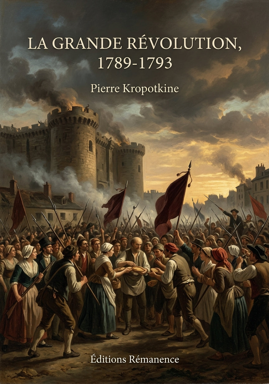 Livre La Grande Révolution, 1789-1793 par Pierre Kropotkine - Couverture - Editions Remanence