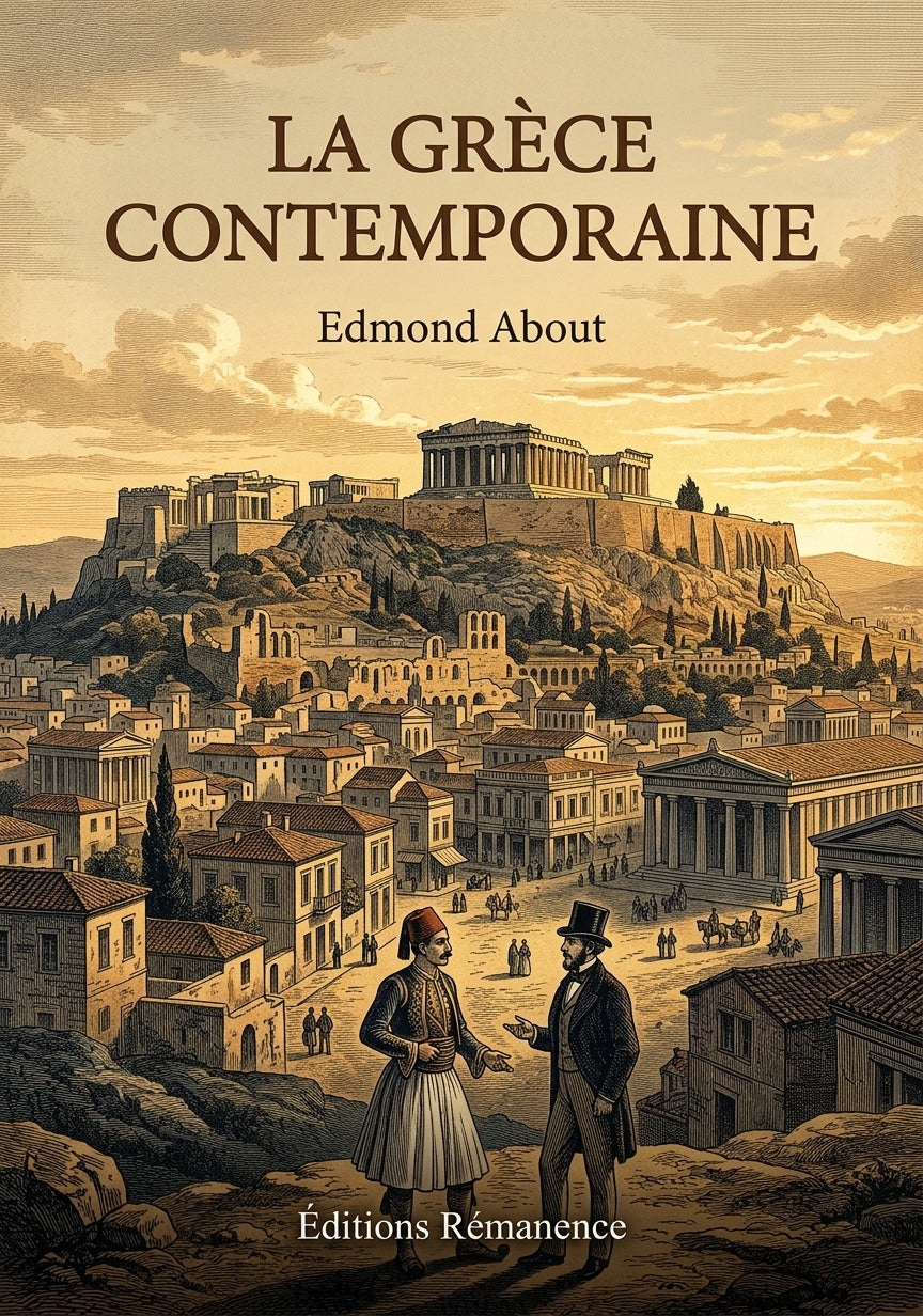 Livre La Grèce contemporaine par Edmond About - Couverture - Editions Remanence