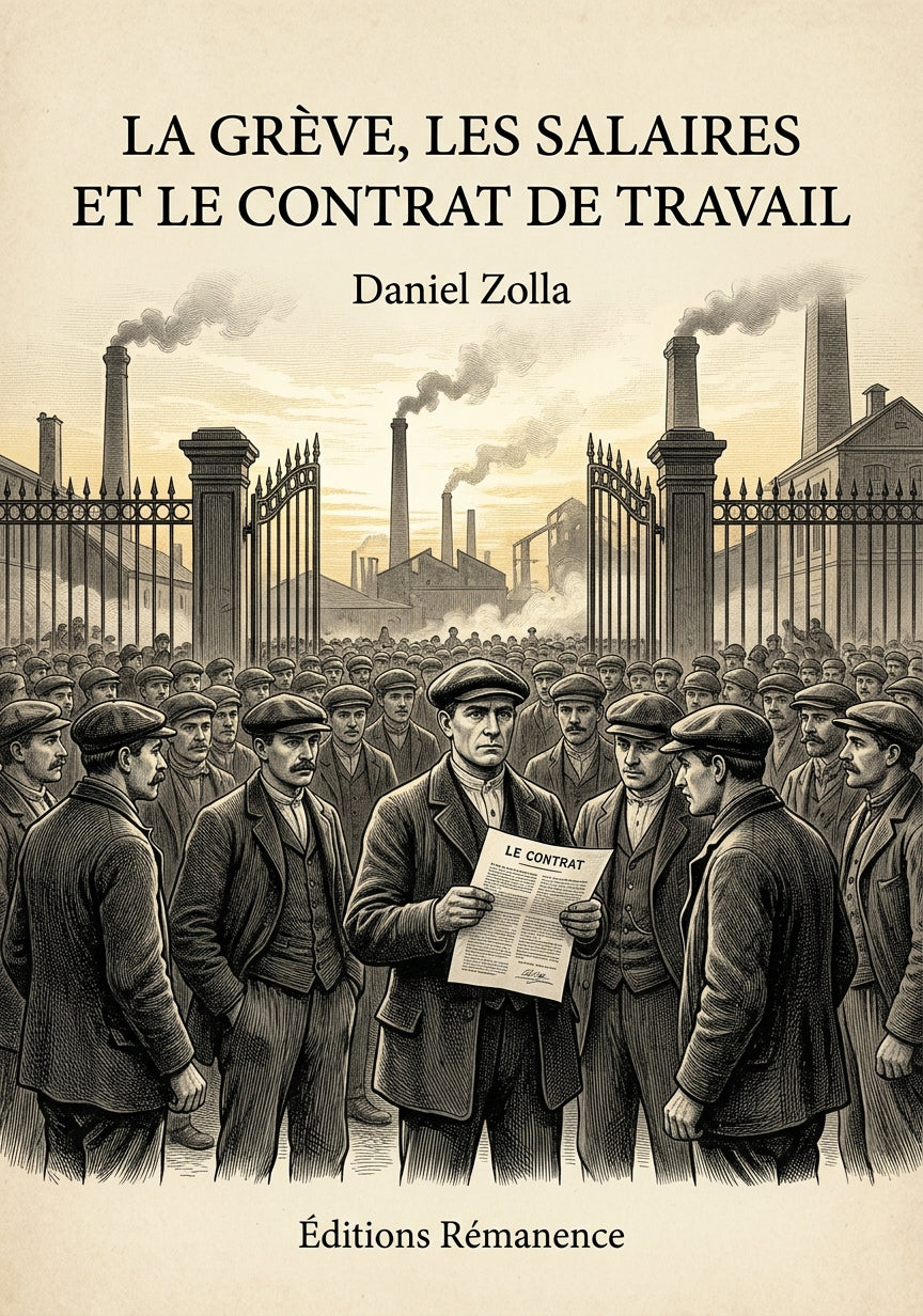 Livre La grève, les salaires et le contrat de travail par Daniel Zolla - Couverture - Editions Remanence