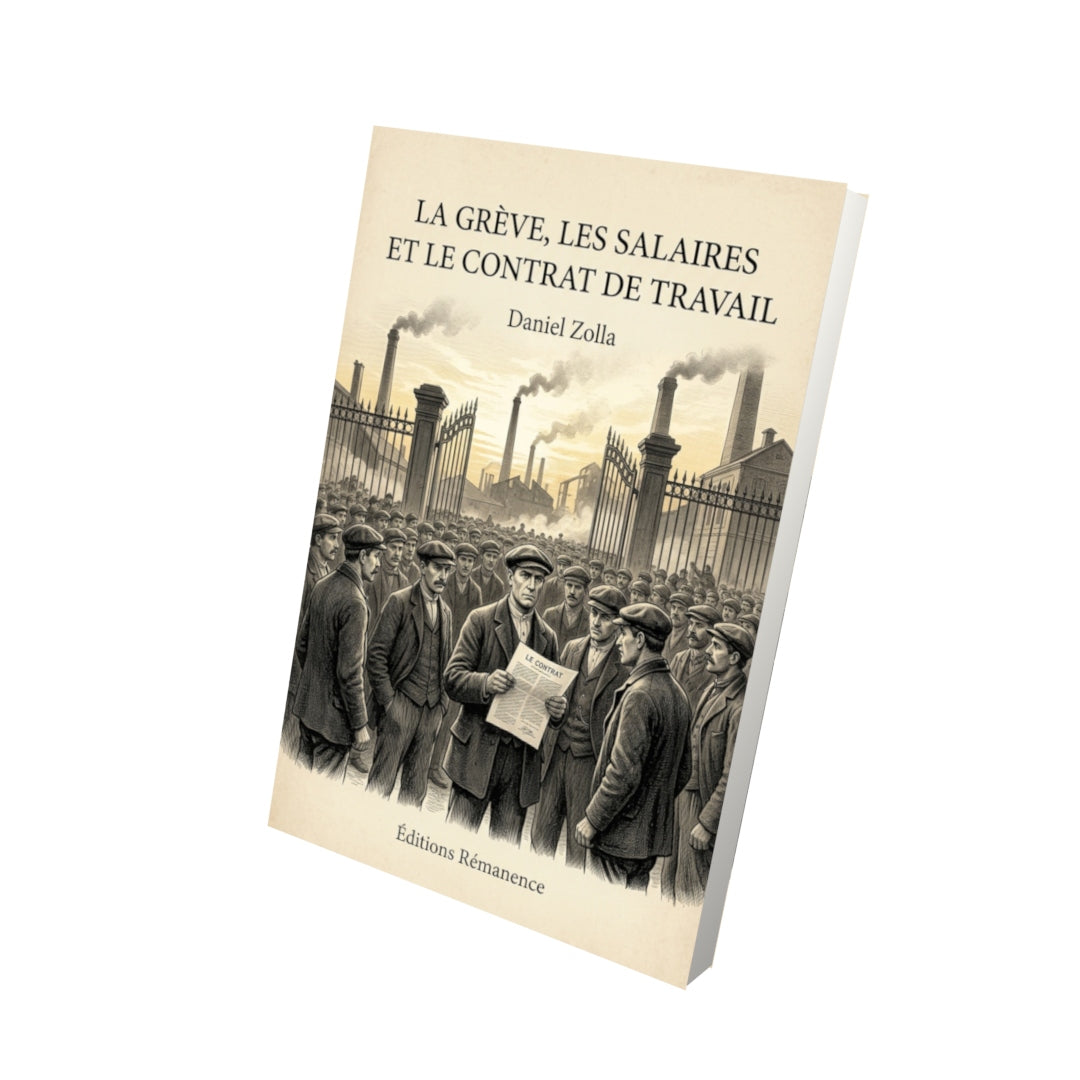 Livre La grève, les salaires et le contrat de travail par Daniel Zolla - Vue 3D - Editions Remanence