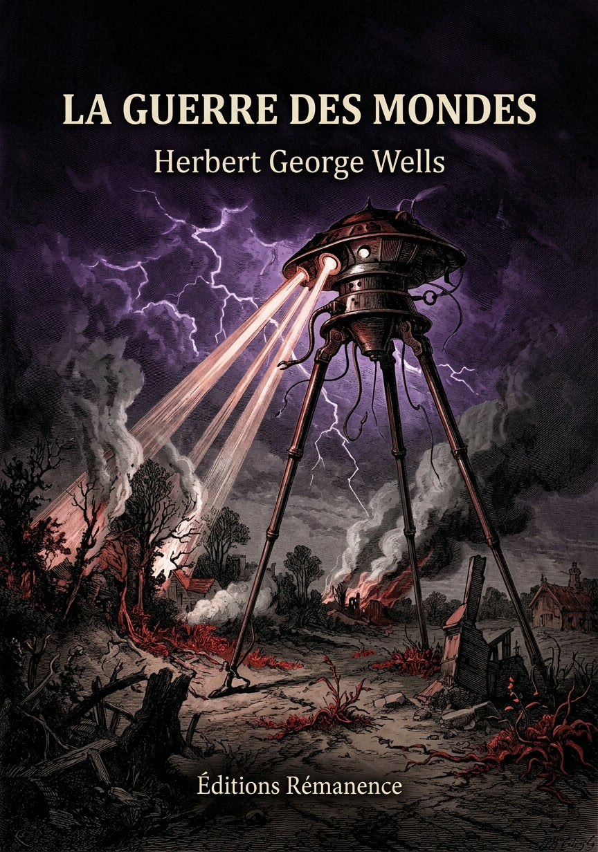 Livre La Guerre des mondes par Herbert George Wells - Couverture - Editions Remanence