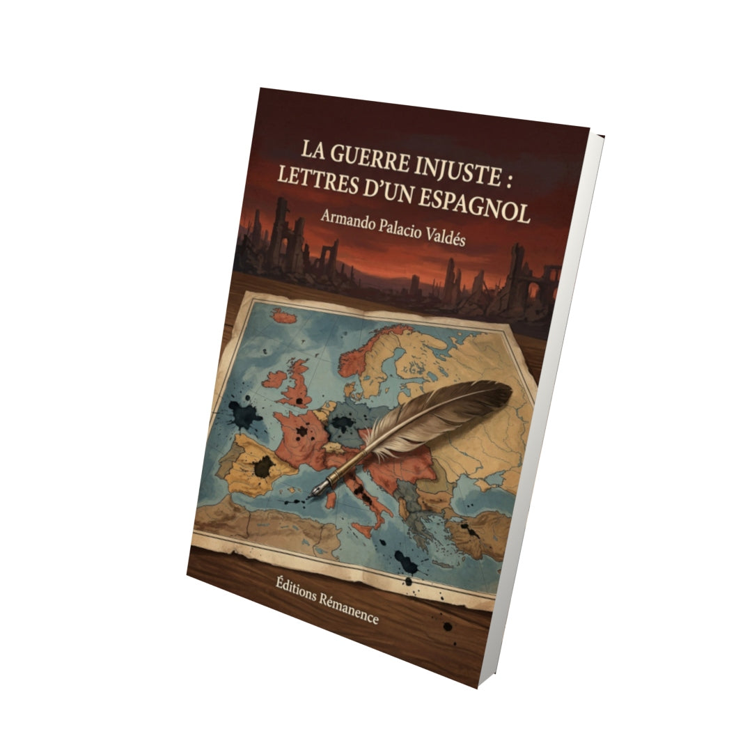 Livre La guerre injuste : lettres d'un Espagnol - Armando Palacio Valdés - Vue 3D - Editions Remanence