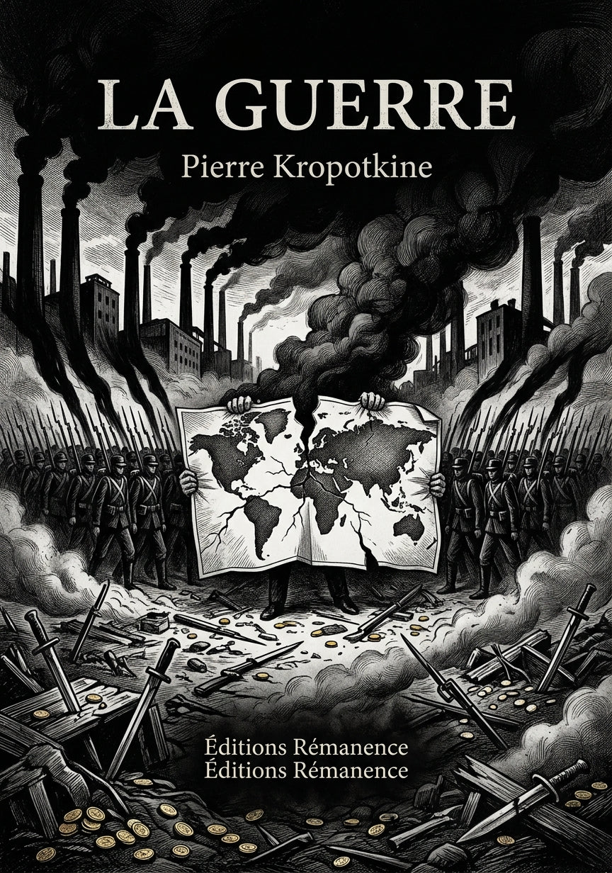 Livre La Guerre par Pierre Kropotkine - Couverture - Editions Remanence
