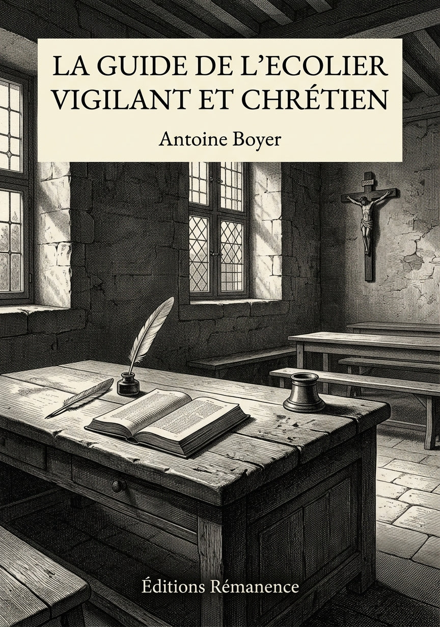 Livre La Guide de l’Ecolier vigilant et chrétien par Antoine Boyer - Couverture - Editions Remanence
