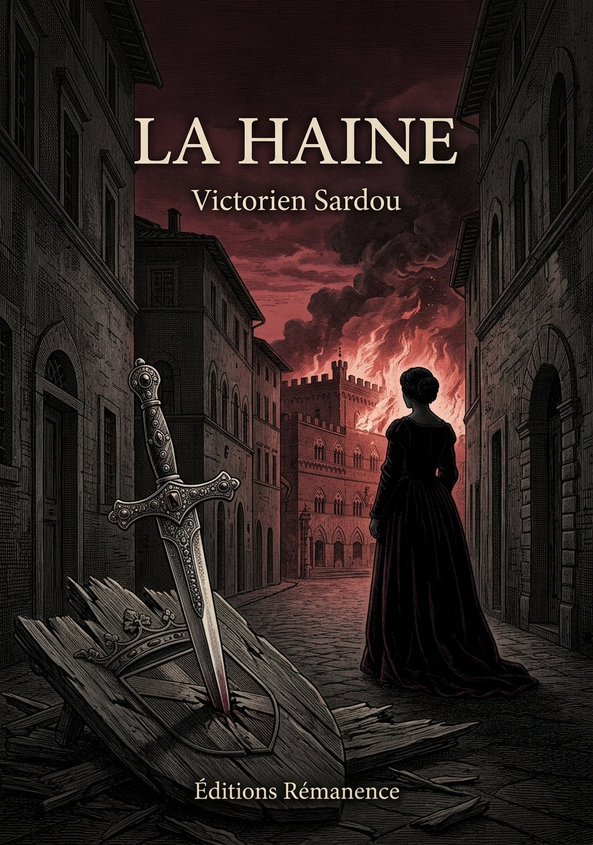 Livre La Haine par Victorien Sardou - Couverture - Editions Remanence
