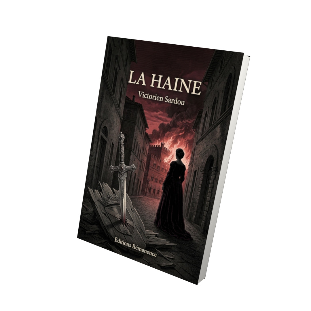 Livre La Haine par Victorien Sardou - Vue 3D - Editions Remanence