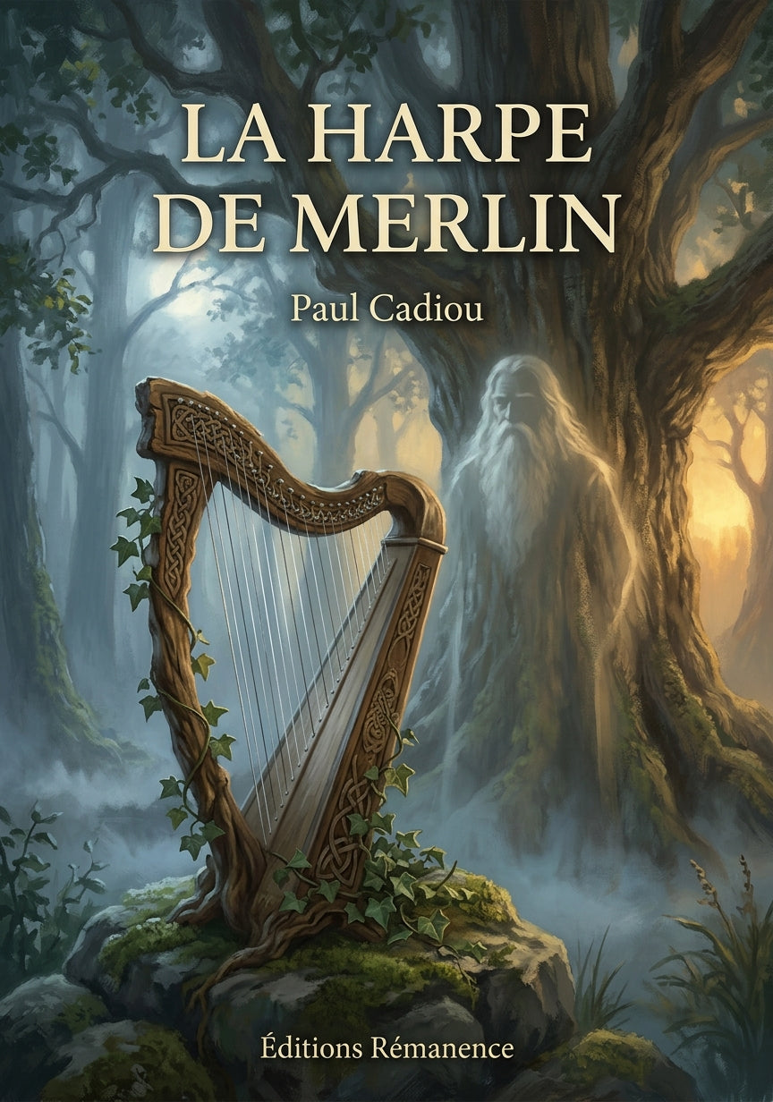 Livre La Harpe de Merlin par Paul Cadiou - Couverture - Editions Remanence