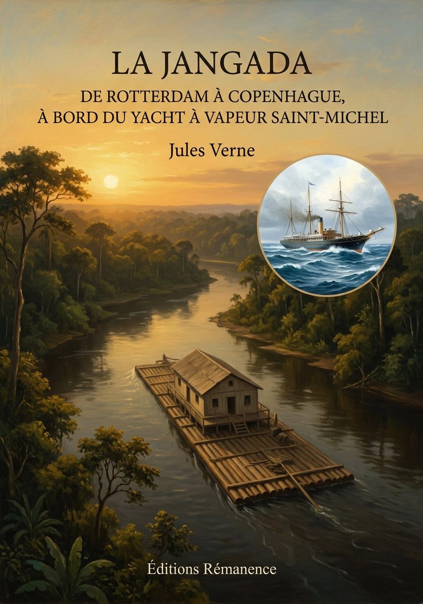 Livre La Jangada  De Rotterdam à Copenhague, à bord du yacht à vapeur Saint-Michel par Jules Verne - Couverture - Editions Remanence