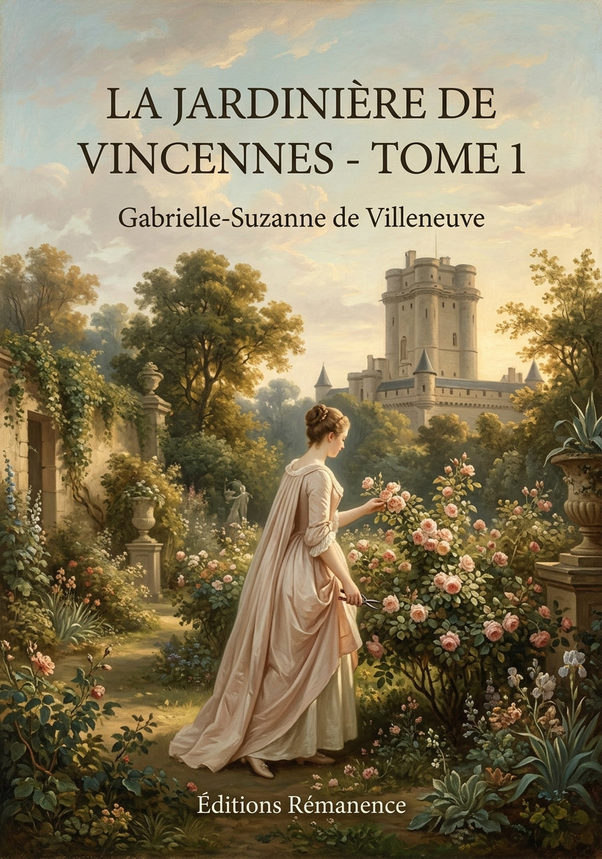 Livre La Jardinière de Vincennes - Tome 1 par Gabrielle-Suzanne de Villeneuve - Couverture - Editions Remanence