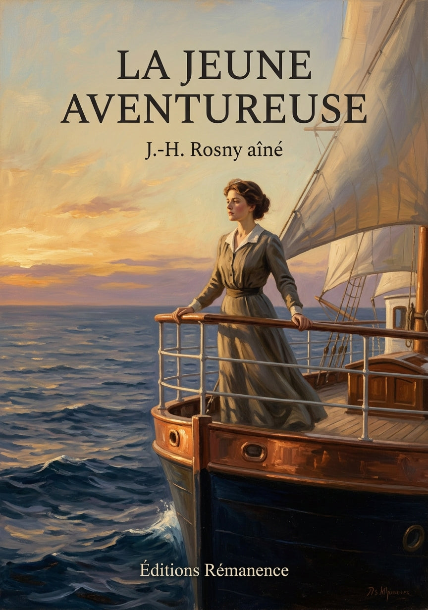 Livre La Jeune Aventureuse par J.-H. Rosny aîné - Couverture - Editions Remanence