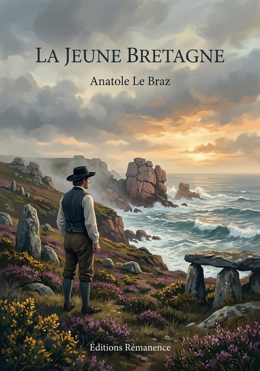 Livre La jeune Bretagne par Anatole Le Braz - Couverture - Editions Remanence