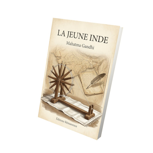 Livre La jeune Inde - Mahatma Gandhi - Vue 3D - Editions Remanence