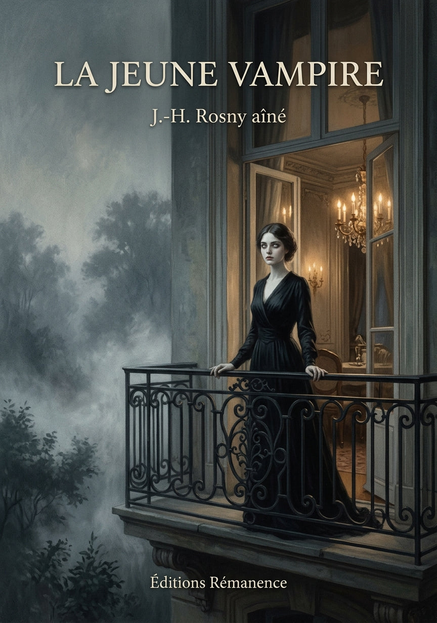 Livre La Jeune Vampire par J.-H. Rosny aîné - Couverture - Editions Remanence