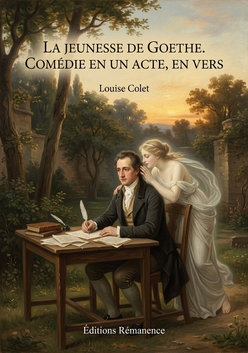 Livre La Jeunesse de Goethe. Comédie en un acte, en vers par Louise Colet - Couverture - Editions Remanence