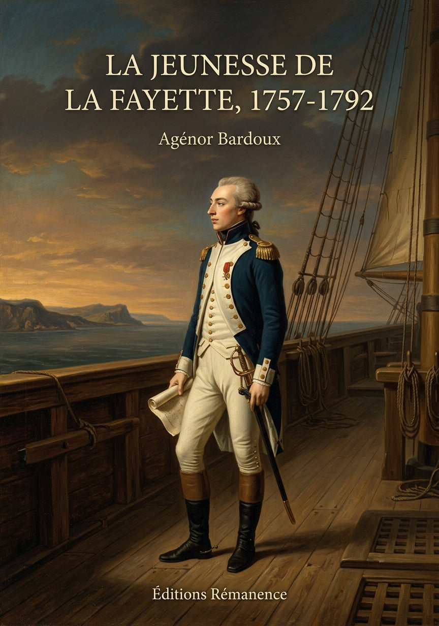 Livre La jeunesse de La Fayette, 1757-1792 par Agénor Bardoux - Couverture - Editions Remanence