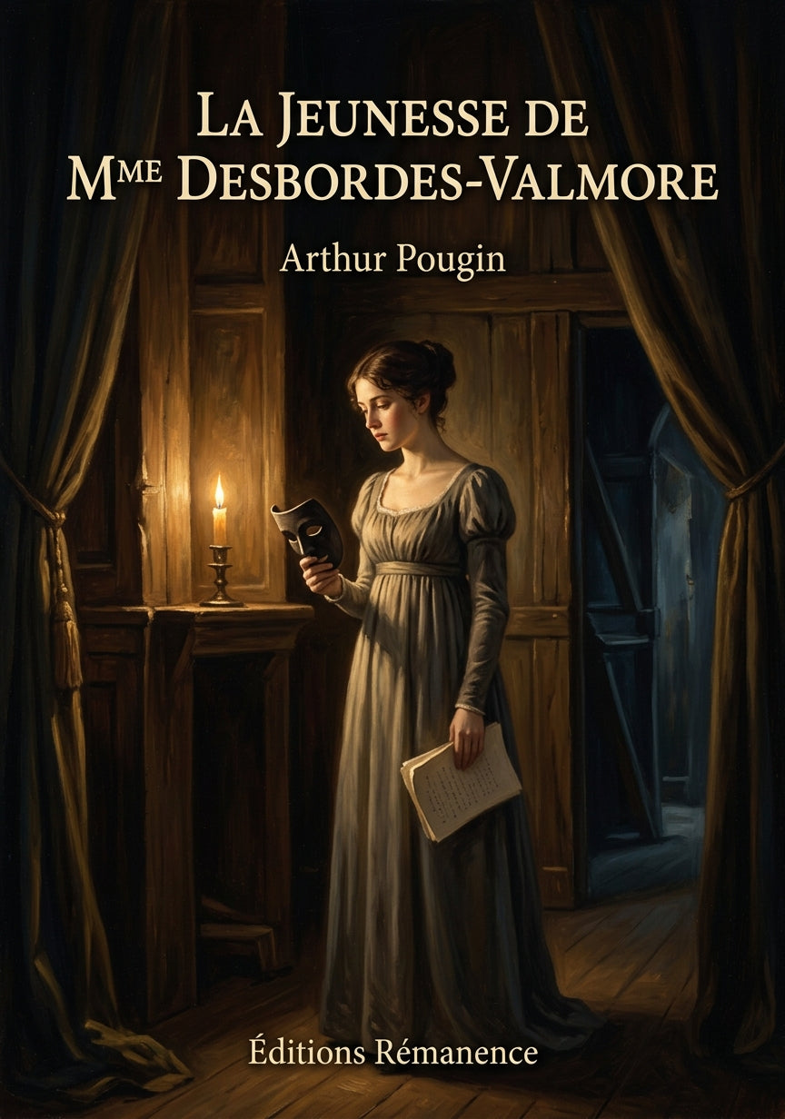 Livre La Jeunesse de Mme Desbordes-Valmore par Arthur Pougin - Couverture - Editions Remanence