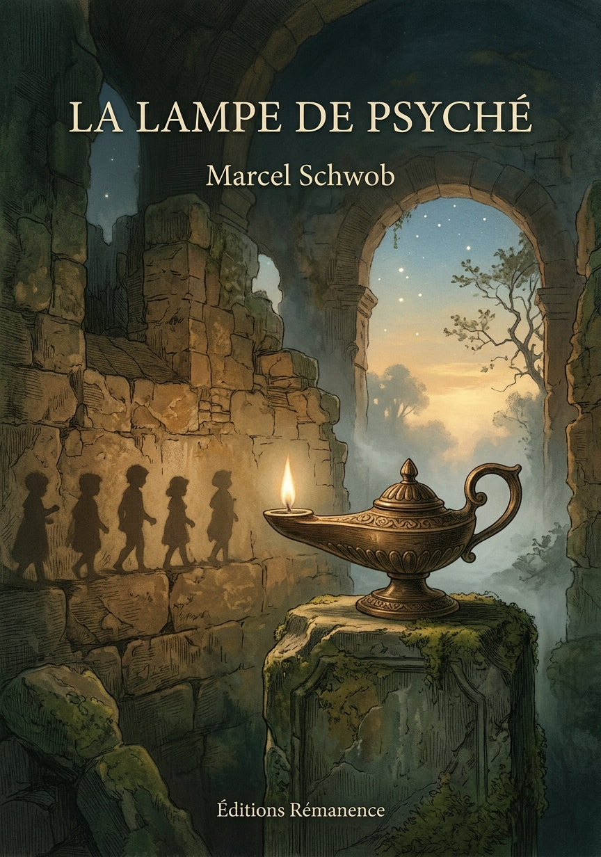 Livre La Lampe de Psyché par Marcel Schwob - Couverture - Editions Remanence