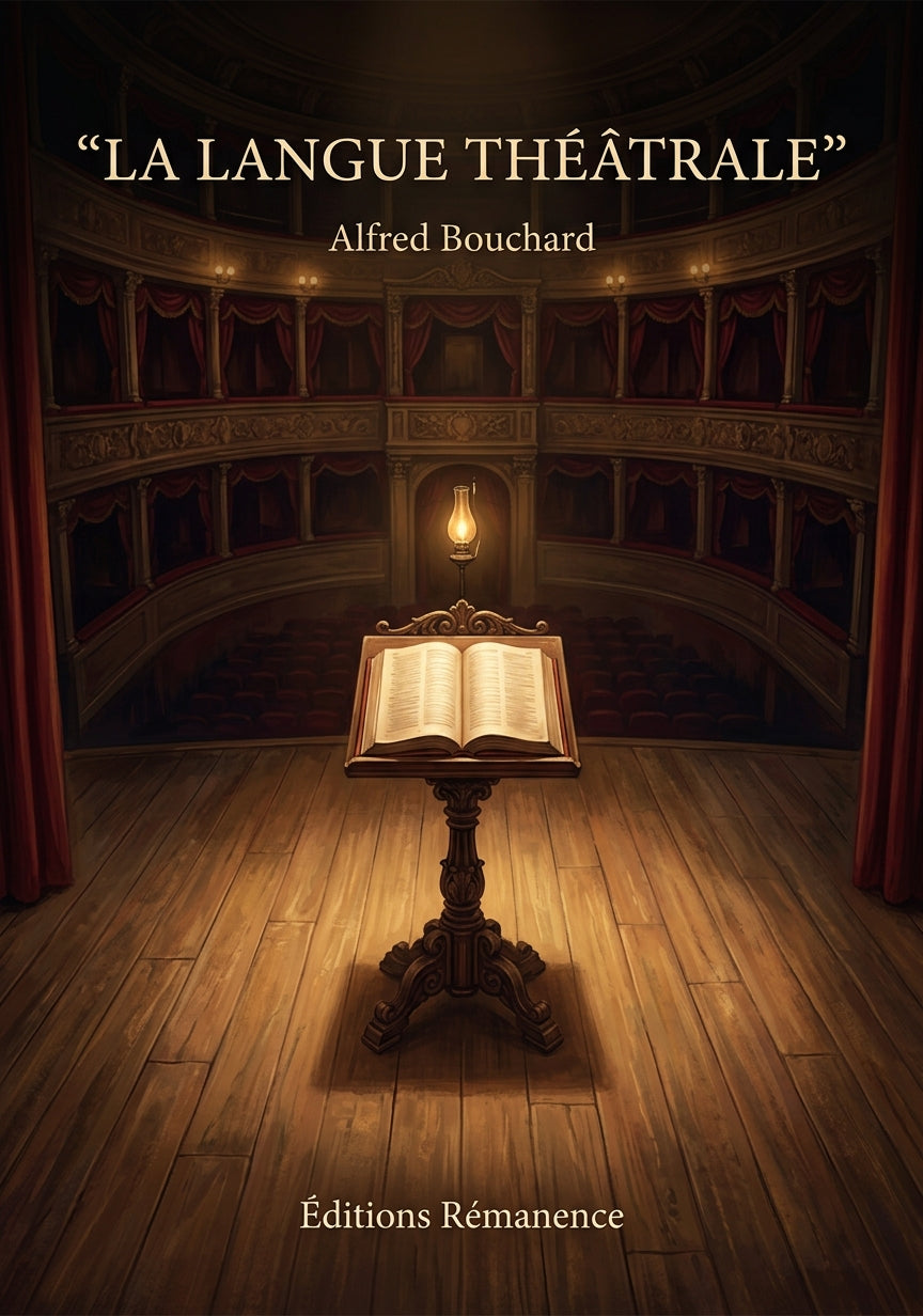 Livre La Langue théâtrale par Alfred Bouchard - Couverture - Editions Remanence
