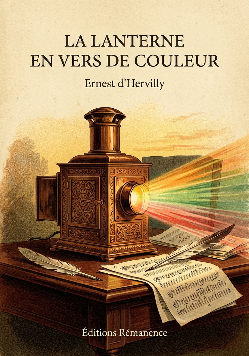 Livre La Lanterne en vers de couleur par Ernest d’Hervilly - Couverture - Editions Remanence