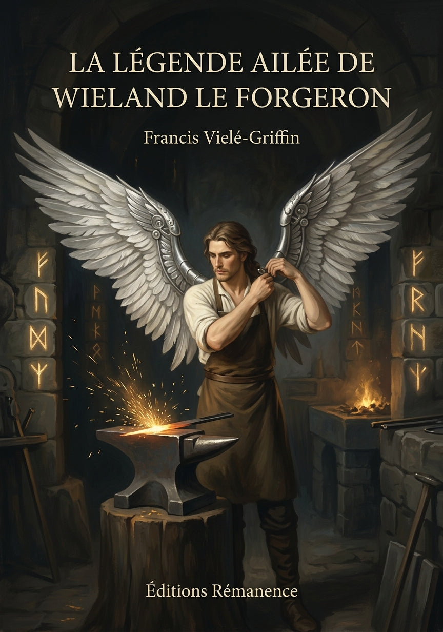 Livre La Légende ailée de Wieland le forgeron par Francis Vielé-Griffin - Couverture - Editions Remanence