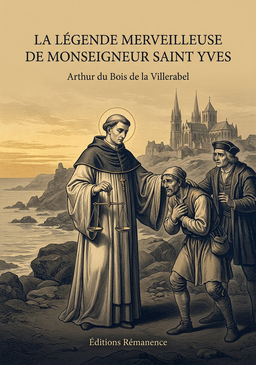 Livre La Légende merveilleuse de monseigneur saint Yves par Arthur du Bois de la Villerabel - Couverture - Editions Remanence