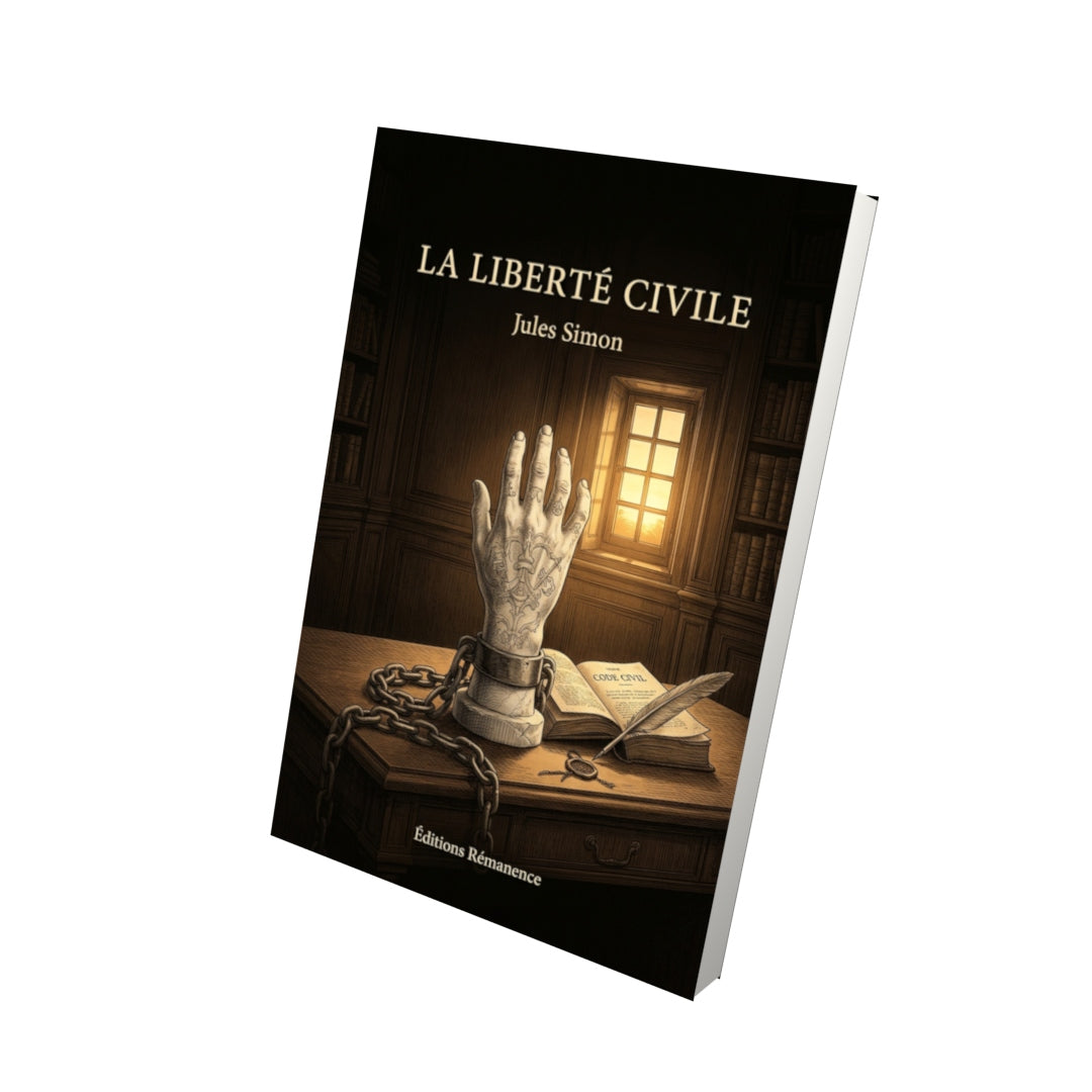 Livre La Liberté civile par Jules Simon - Vue 3D - Editions Remanence