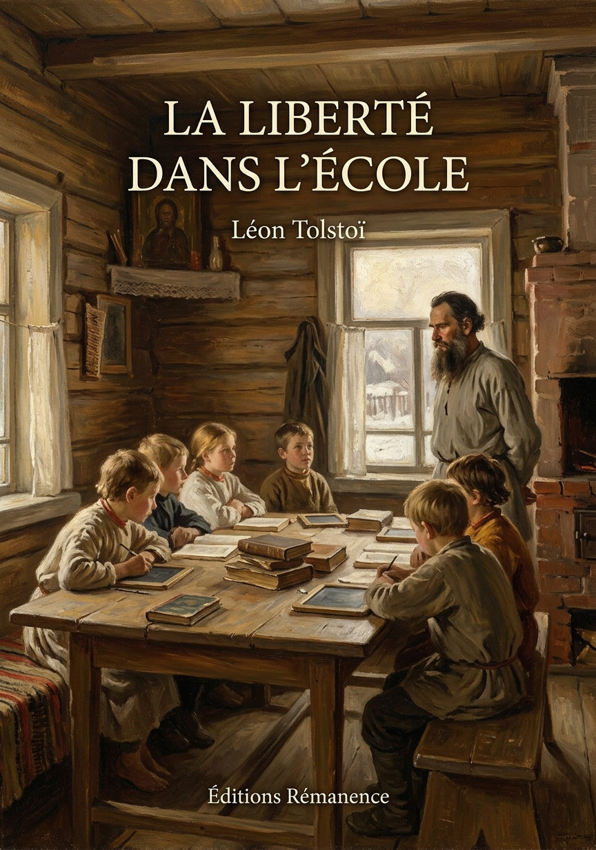 Livre La Liberté dans l’école par Léon Tolstoï - Couverture - Editions Remanence
