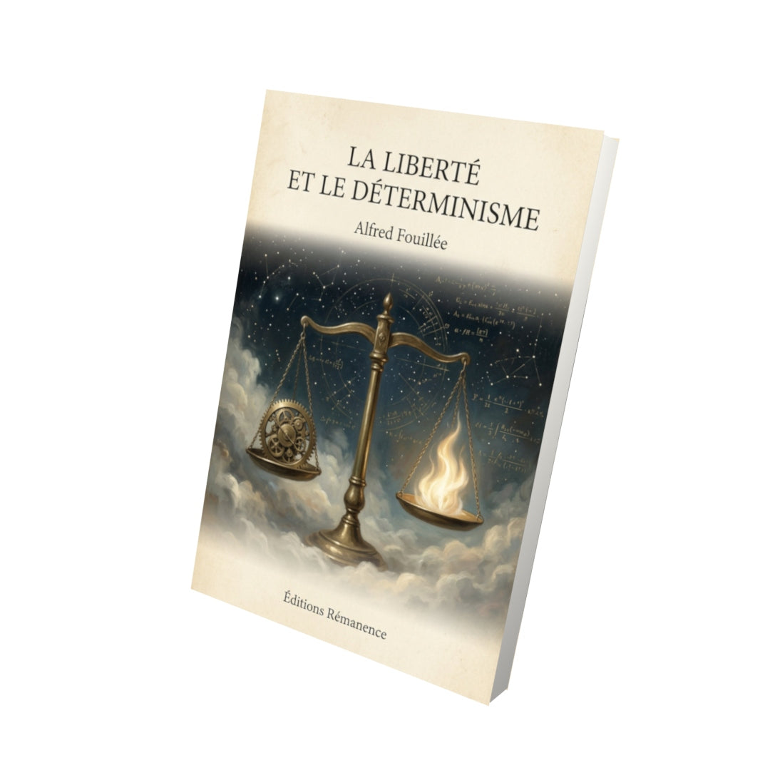 Livre La Liberté et le Déterminisme - Alfred Fouillée - Vue 3D - Editions Remanence