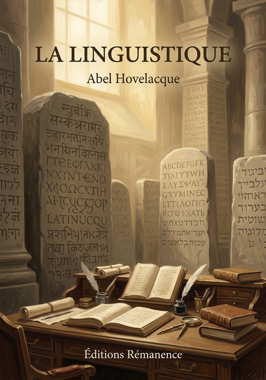 Livre La Linguistique par Abel Hovelacque - Couverture - Editions Remanence