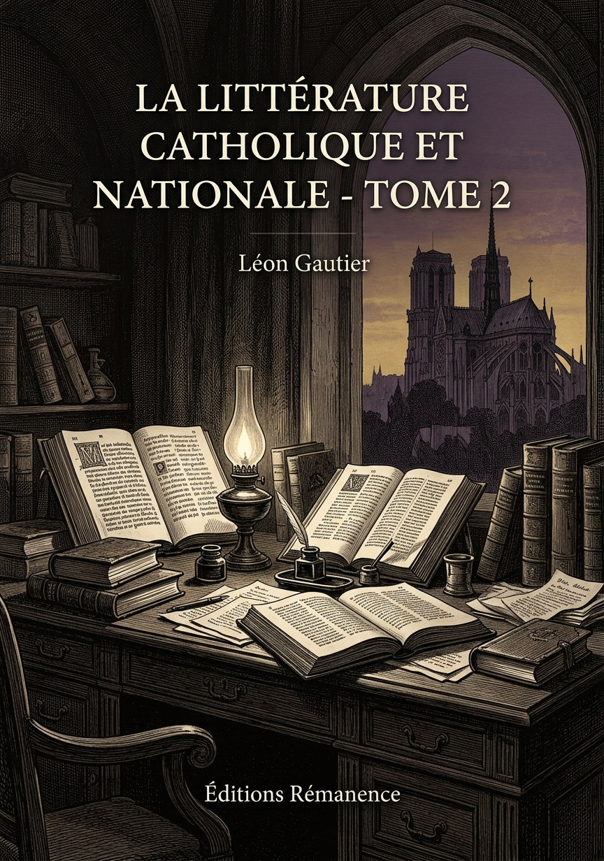 Livre La littérature catholique et nationale - Tome 2 par Léon Gautier - Couverture - Editions Remanence