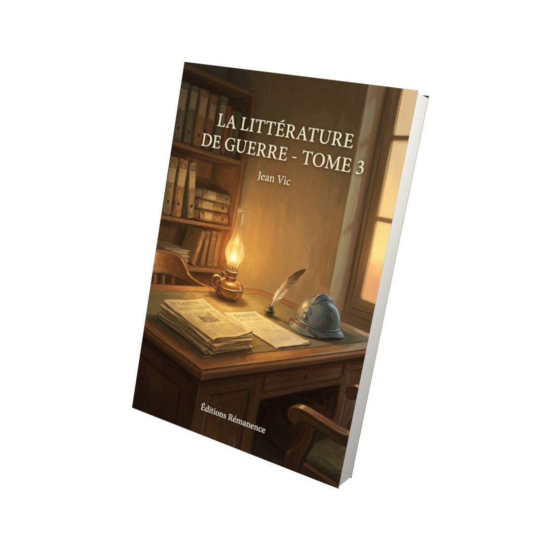 Livre La Littérature de guerre - Tome 3 par Jean Vic - Vue 3D - Editions Remanence