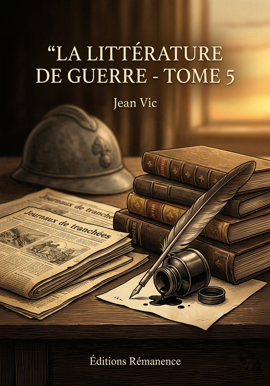 Livre La Littérature de guerre - Tome 5 par Jean Vic - Couverture - Editions Remanence