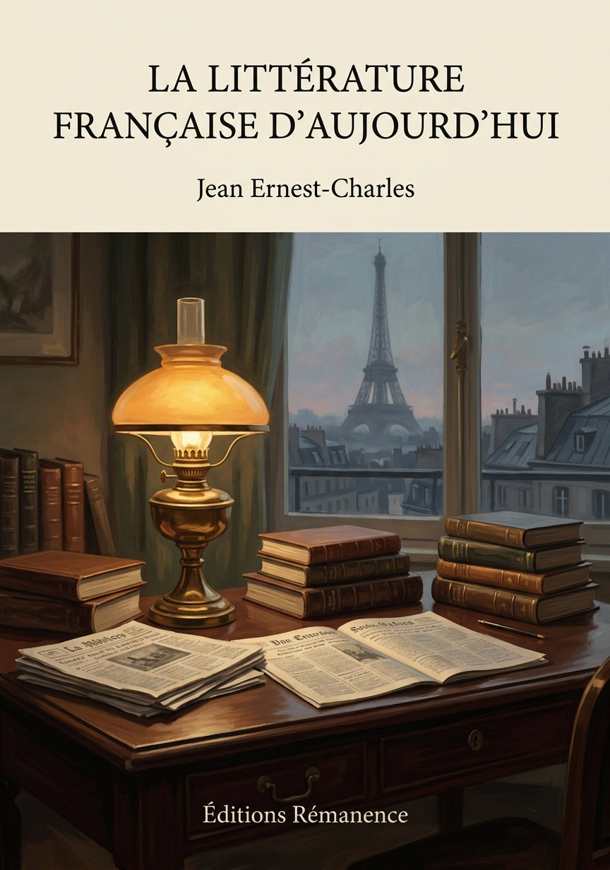Livre La Littérature française d’aujourd’hui par Jean Ernest-Charles - Couverture - Editions Remanence