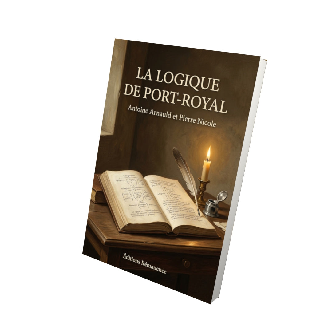 Livre La Logique de Port-Royal par Antoine Arnauld et Pierre Nicole - Vue 3D - Editions Remanence