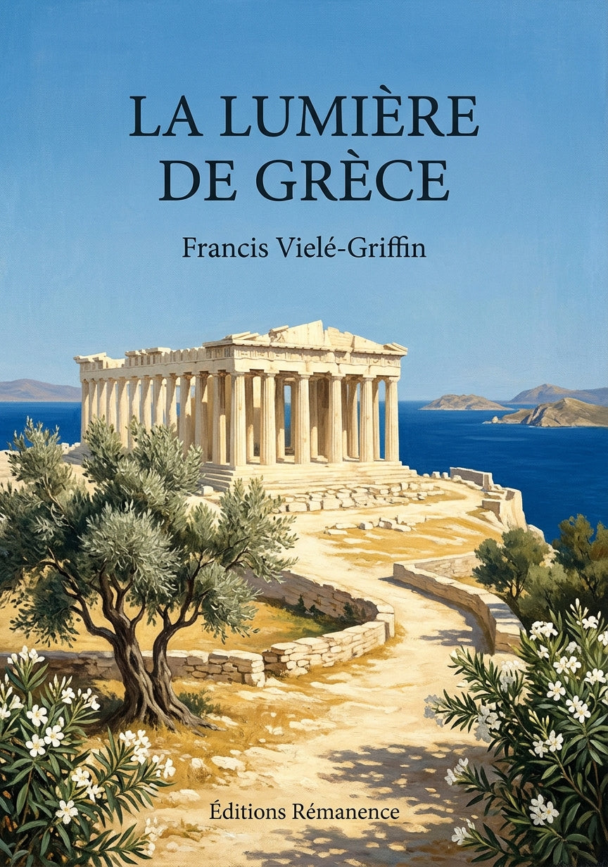 Livre La Lumière de Grèce par Francis Vielé-Griffin - Couverture - Editions Remanence