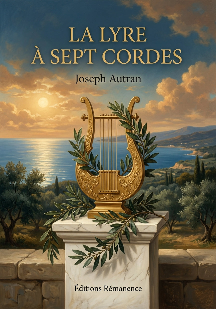 Livre La Lyre à sept cordes par Joseph Autran - Couverture - Editions Remanence