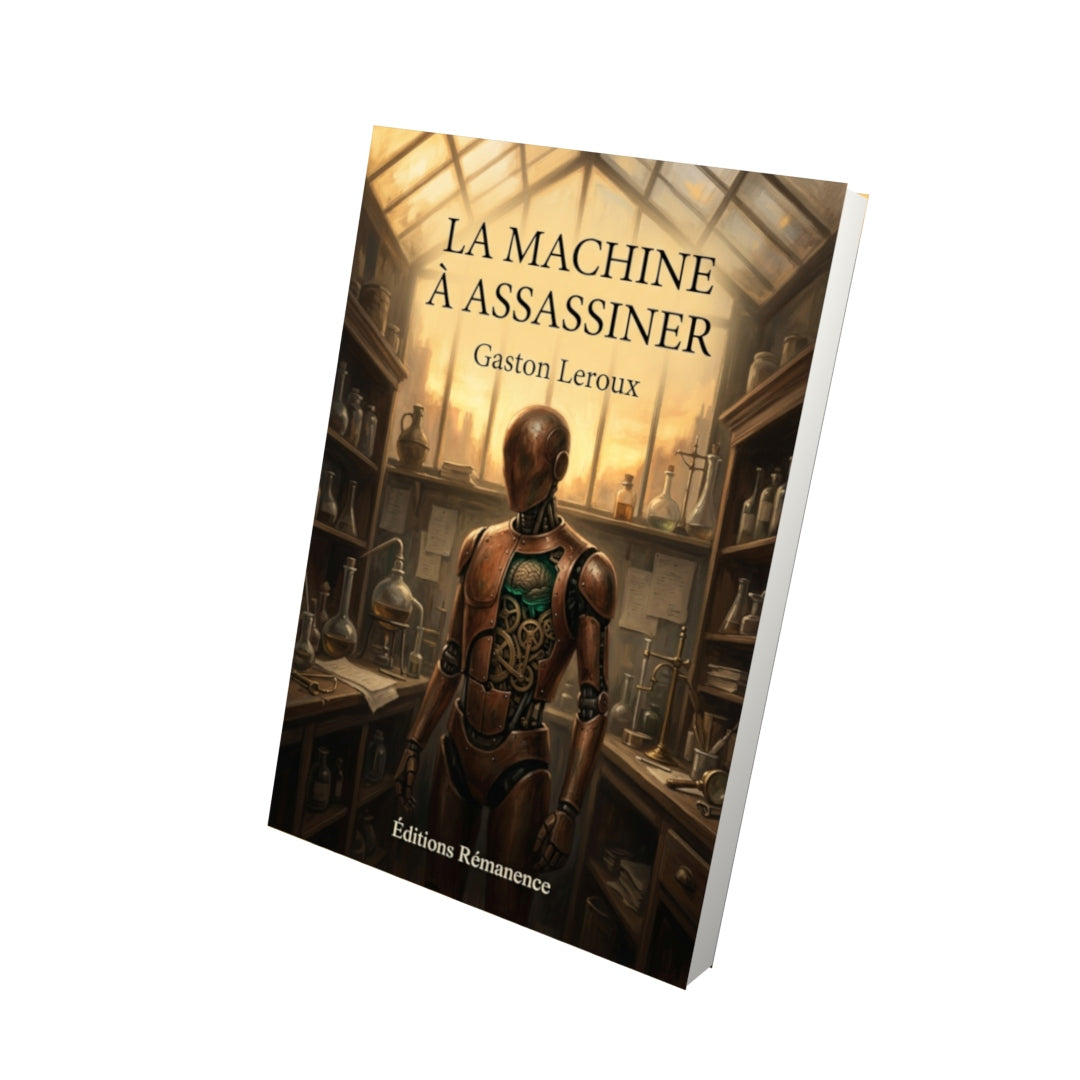 Livre La Machine à assassiner par Gaston Leroux - Vue 3D - Editions Remanence