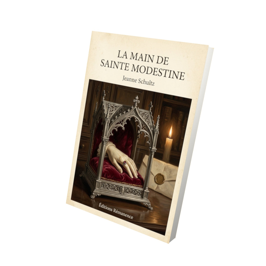 Livre La main de Sainte Modestine - Jeanne Schultz - Vue 3D - Editions Remanence